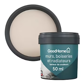 Testeur peinture intérieure couleur GoodHome satin santa fe beige 50ml
