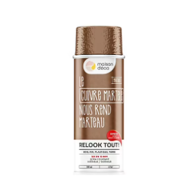 Peinture aérosol Relook tout Maison Déco cuivre martelé bronze 400ml