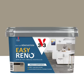 Peinture de rénovation multi-supports V33 Easy Reno beige moka satin 2L