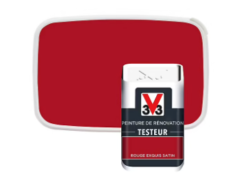 Testeur peinture de rénovation V33 rouge exquis satin 50ml