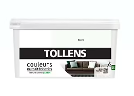 Peinture murs et boiseries Tollens blanc satin 2,5L