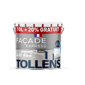 Peinture extérieure façade Tollens Projet express blanc 10L+ 20% gratuit