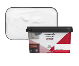 Peinture de rénovation GoodHome multi-supports brillant blanc blanc North Pole 2L