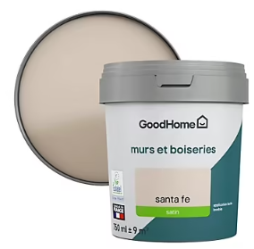Peinture murs et boiseries GoodHome beige Sante Fe satin 0,75L