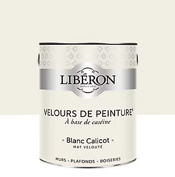 Peinture murs, plafonds et boiseries Velours de peinture blanc calicot Libéron 2,5L