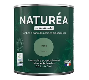 Peinture murs et boiseries Naturéa par GoodHome trèfle velours 0.5L