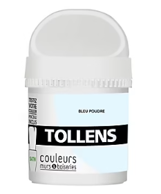 Testeur peinture murs et boiseries Tollens bleu poudré satin 50ml
