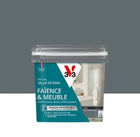 Peinture de rénovation faïence et meuble de salle de bain V33 gris anthracite satin 750ml