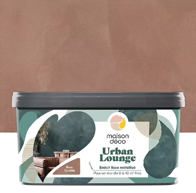 Enduit lisse métallisé Maison Déco Urban Lounge Déco brun 4KG