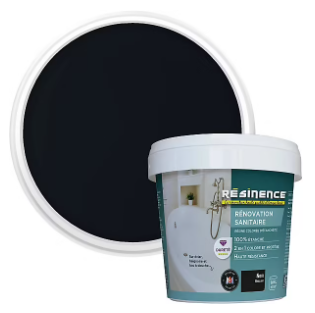 Résine sanitaire Résinence noir brillant 0,5L