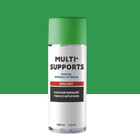 Peinture aérosol multi-supports brillant vert 400ml