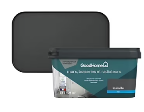 Peinture intérieure couleur murs, boiseries et radiateurs GoodHome mat louisville gris 2.5L