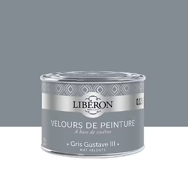 Testeur de peinture murs, plafonds et boiseries Velours de peinture gris gustave III Libéron 125 ml