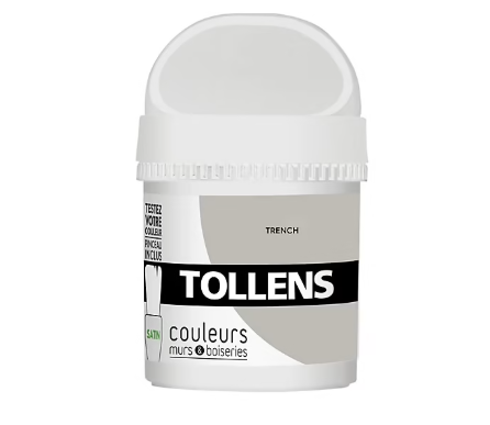 Testeur peinture murs et boiseries Tollens trench satin 50ml