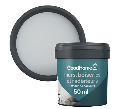 Testeur peinture intérieure couleur GoodHome mat peoria gris 50ml
