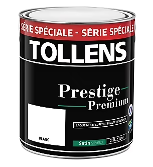 Laque boiseries, meubles et radiateurs Tollens aspect satin blanc 2,5L série spéciale