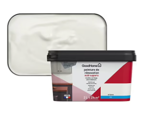Peinture de rénovation GoodHome multi-supports mat crème Ottawa 2L