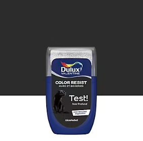 Testeur de peinture Color Resist murs et boiseries Dulux Valentine mat noir profond 30ml