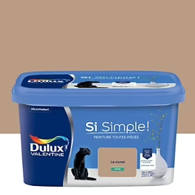 Peinture intérieure couleur Si Simple ! Dulux Valentine satin marron le camel 2.5L