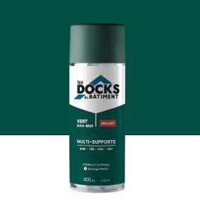 Peinture aérosol multi-supports Les Docks du bâtiment brillant vert sous bois 400ml