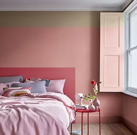 Peinture intérieure couleur Crème De Couleur Dulux Valentine satin rose vieux rose 2.5L