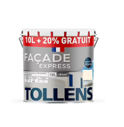Peinture extérieure façade Tollens express RAL 9001 ton pierre 10L+ 20% gratuit
