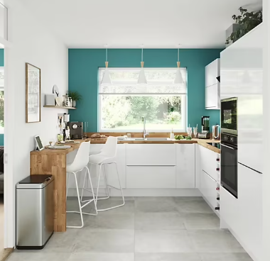 Peinture cuisine et salle de bains GoodHome vert Milltown satin 2,5L