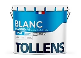 Peinture Tollens plafond pièces sèches blanc 10L