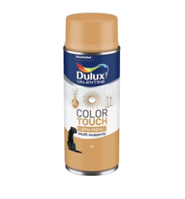 Peinture aérosol Color Touch multi supports Dulux Valentine effet métal or 400ml