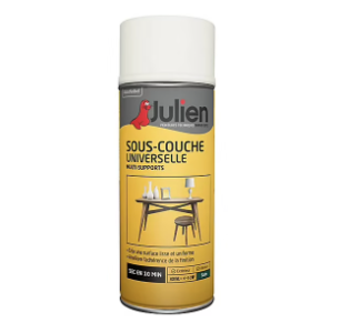 Peinture aérosol sous couche universelle multi supports Julien satin blanc 400ml