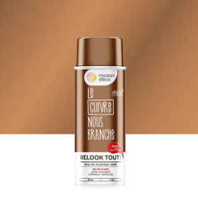 Peinture aérosol Relook tout Maison Déco cuivre métallisé bronze 400ml