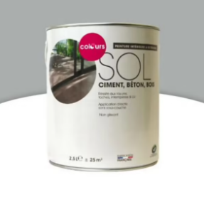 Peinture sol intérieur/extérieur Colours aluminium cendrée satin 2,5L