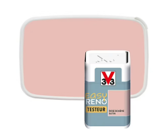 Testeur peinture de rénovation multi-supports V33 Easy Reno rose bohème satin 50ml