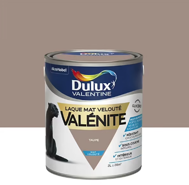 Laque boiseries et métal Valénite Dulux Valentine mat marron taupe 2L