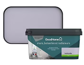 Peinture intérieure couleur murs, boiseries et radiateurs GoodHome Hokkaido satin Violet 2,5L