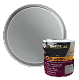 Résine de rénovation sol bi composante époxy Résinence gris clair 300ml