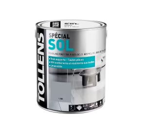 Peinture sol intérieur Tollens coloris acier 2,5 L