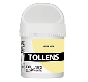 Testeur peinture murs et boiseries Tollens journée d'été satin 50ml