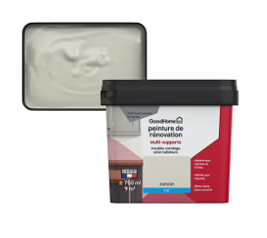 Peinture de rénovation GoodHome multi-supports mat beige Cancún 750ml