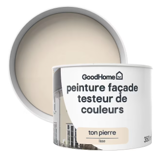 Testeur peinture façade GoodHome Classique ton pierre beige lisse mat 350ml