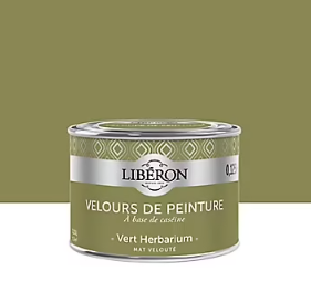 Testeur peinture murs, plafonds et boiseries Velours peinture vert herbarium Libéron 125 ml