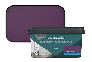Peinture intérieure couleur murs, boiseries et radiateurs GoodHome mat shizuoka violet 2.5L