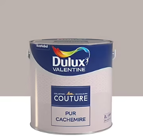 Peinture murs et boiseries Couture de Dulux Valentine satin velours pur cachemire 2L