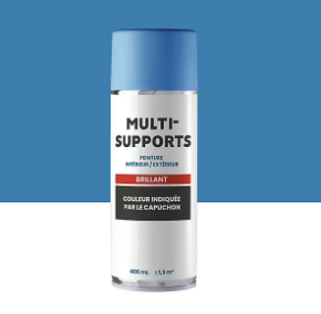 Peinture aérosol multi-supports brillant bleu 400ml