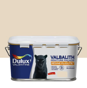 Peinture extérieure façade monocouche microporeuse Valbalith Dulux Valentine mat ton pierre 2,5L