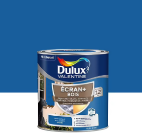 Peinture extérieure Ecran+ bois Dulux Valentine satin bleu cobalt 500 ml