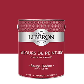 Peinture murs, plafonds et boiseries Velours de peinture rouge odéon Libéron 2,5L