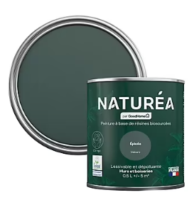 Peinture murs et boiseries Naturéa par GoodHome épicéa velours 0.5L