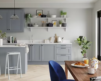 Peinture haute résistance Crème de couleur cuisine et bain Dulux Valentine gris tendance satin 2L