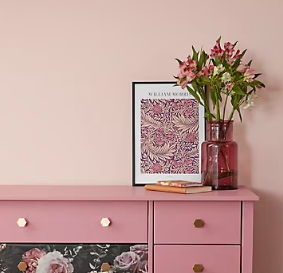 Peinture intérieure couleur murs, boiseries et radiateurs GoodHome satin isumi rose 750ml